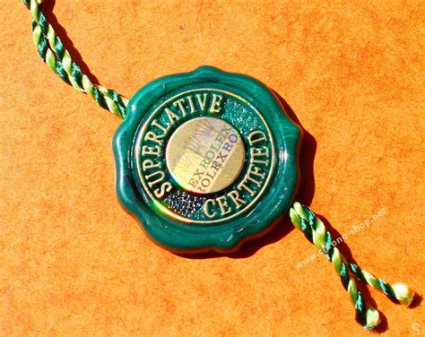 rolex red or green tag|Rolex green hang tag seal.